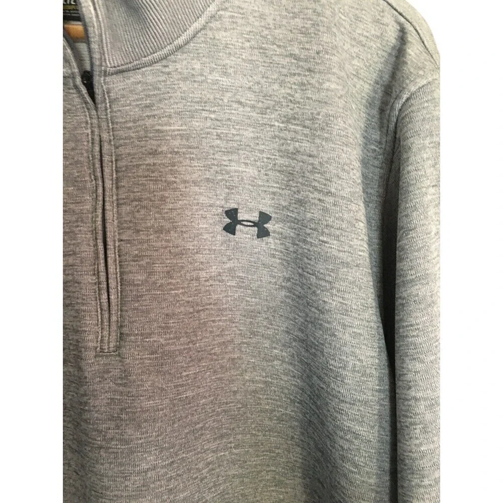 Under Armor Sweatshirt Men's Size 2Xl Gray Long Sleeve